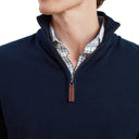 Schoffel Calton Cotton Cashmere 1/4 Zip Jumper - Navy