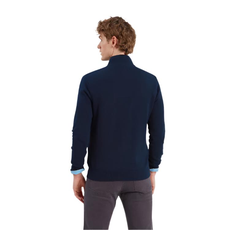 Schoffel Calton Cotton Cashmere 1/4 Zip Jumper - Navy