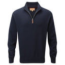 Schoffel Calton Cotton Cashmere 1/4 Zip Jumper - Navy