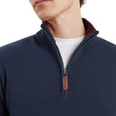 Schoffel Calton Cotton Cashmere 1/4 Zip Jumper - Petrol Blue