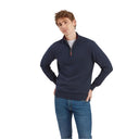 Schoffel Calton Cotton Cashmere 1/4 Zip Jumper - Petrol Blue