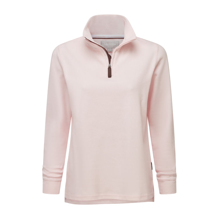 Schoffel Ladies Appletree Bay Sweater 1/4 Zip - Pale Pink