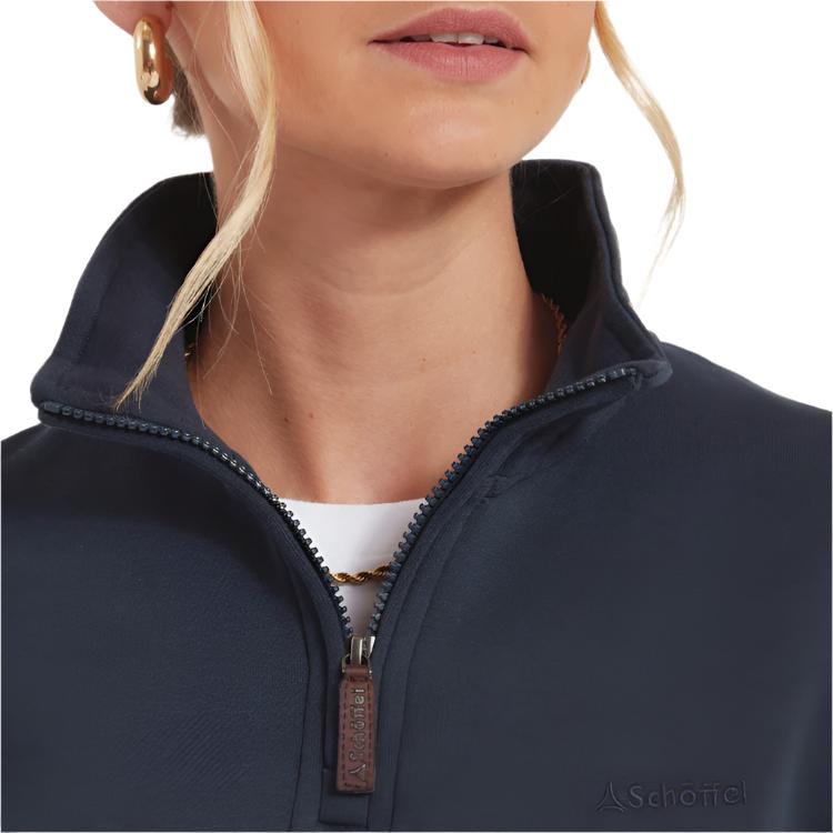 Schoffel Ladies Sennen Cove 1/4 Zip Sweatshirt - Navy