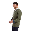 Schoffel Lewis Lambswool V Neck Jumper - Woodland