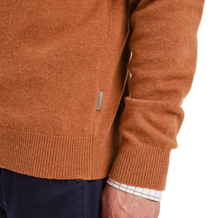 Schoffel Lewis Lambswool 1/4 Zip Jumper - Brick