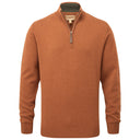 Schoffel Lewis Lambswool 1/4 Zip Jumper - Brick