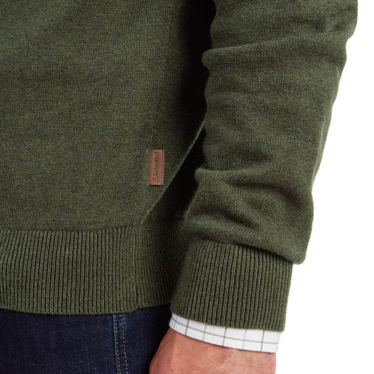 Schoffel Lewis Lambswool 1/4 Zip Jumper - Woodland