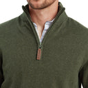 Schoffel Lewis Lambswool 1/4 Zip Jumper - Woodland