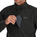 Simms Rivershed Full Zip Sweater - Black Heather