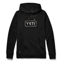 Yeti Logo Badge Fleece Hoodie Pullover - Black