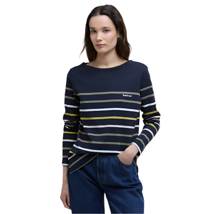 Barbour Ladies Hawkins Top - Navy Stripe