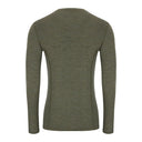 Hoggs of Fife 100% Merino Wool Crew Neck Base Layer Long Sleeve Top - Green