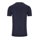 Hoggs of Fife 100% Merino Wool Crew Neck Base Layer Short Sleeve Top - Navy