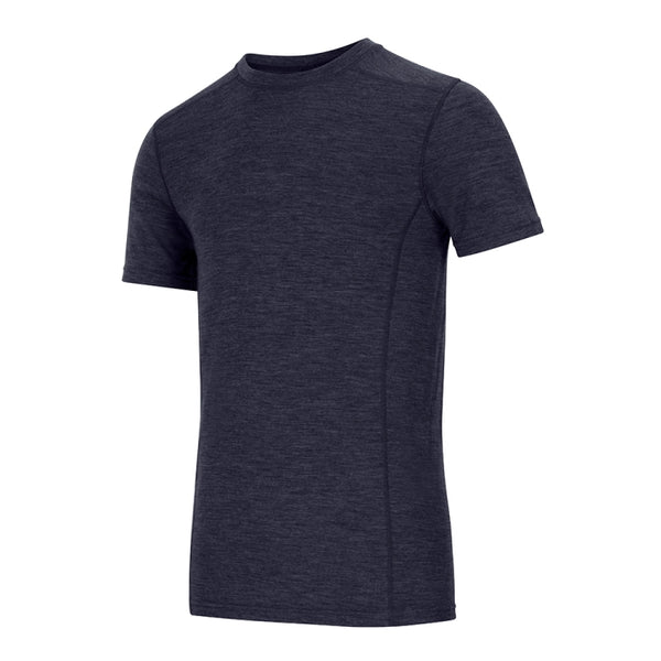 Hoggs of Fife 100% Merino Wool Crew Neck Base Layer Short Sleeve Top - Navy