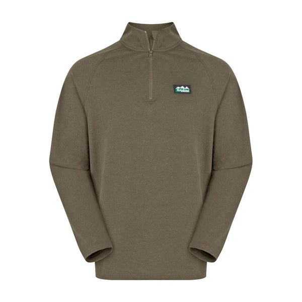 Ridgeline Baseline Pull On Zip Top - Light Bark Marl