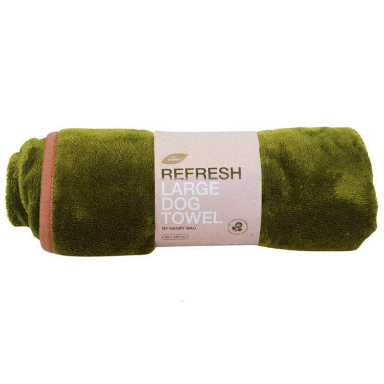 Henry Wag Refresh Dog Towel - Olive