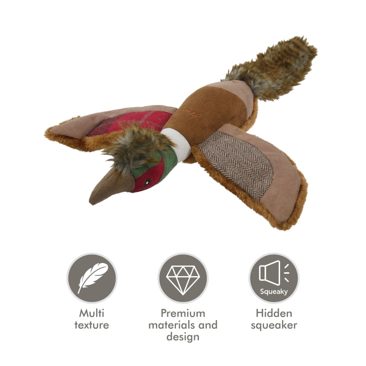 Joules Plush Tweed Pheasant Dog Toy