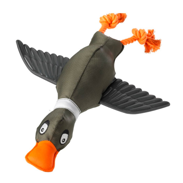 House of Paws Duck Thrower With TPR Wings Dog Toy - Khaki