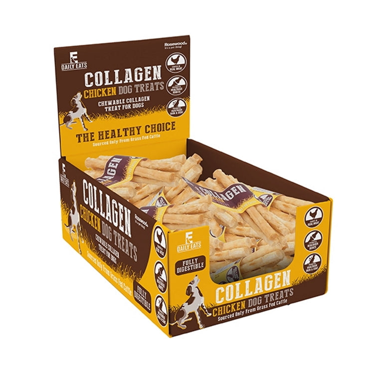 Rosewood Daily Eats Collagen Dog Treats - Mini Rolls 5pc Chicken 35g