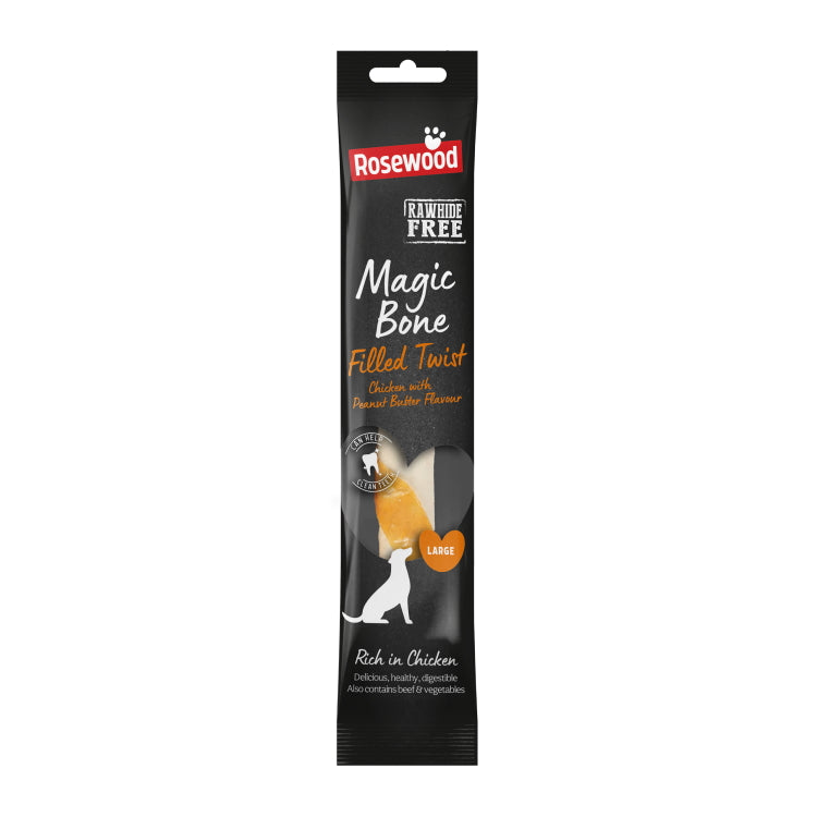 Rosewood Magic Bone Dog Treats - Magic Twist Giant 60g