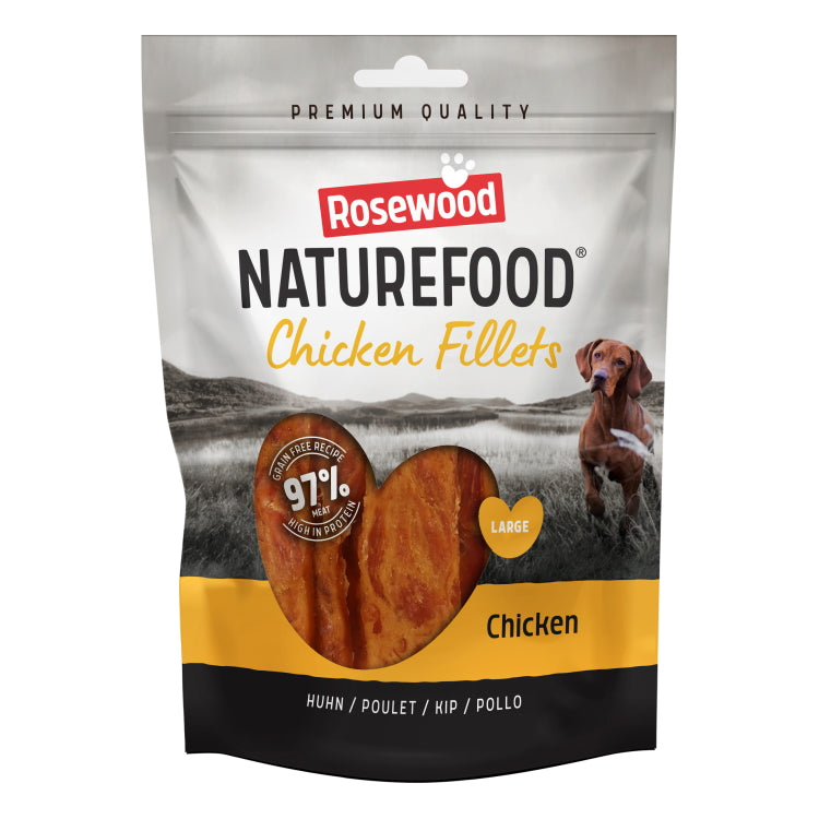 Rosewood Naturefood Dog Treats - Chicken Fillet Strips 150g