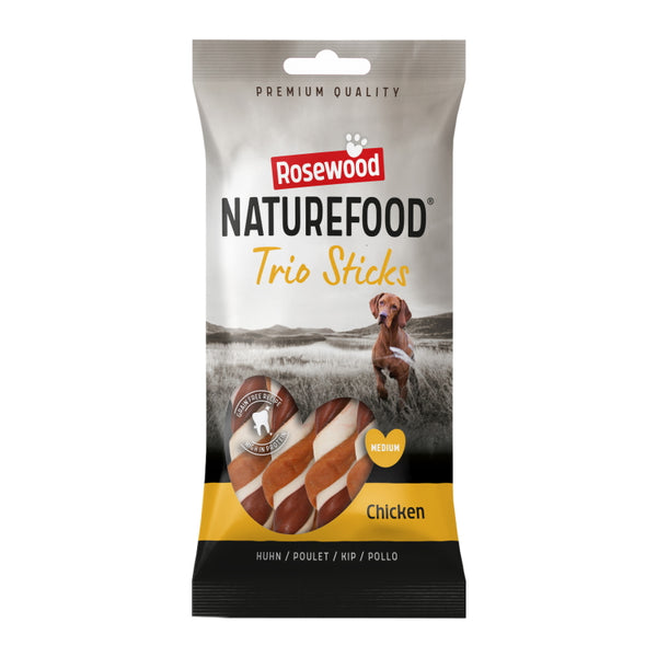 Rosewood Naturefood Dog Treats - Trio Sticks Chicken Medium 3pc 90g