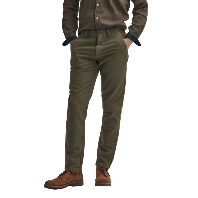 Barbour Moleskin Tailored Fit Trousers - Dark Olive