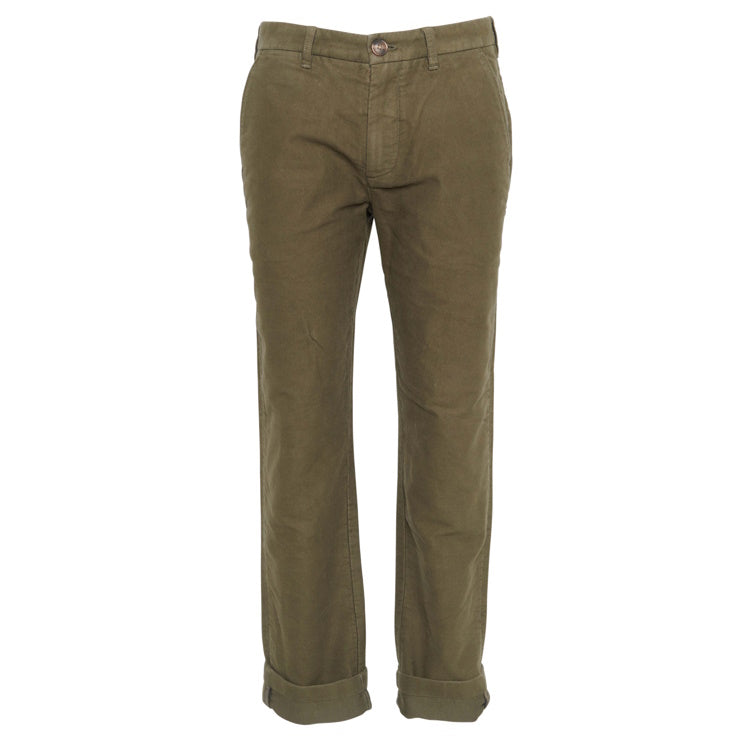 Barbour Moleskin Tailored Fit Trousers - Dark Olive