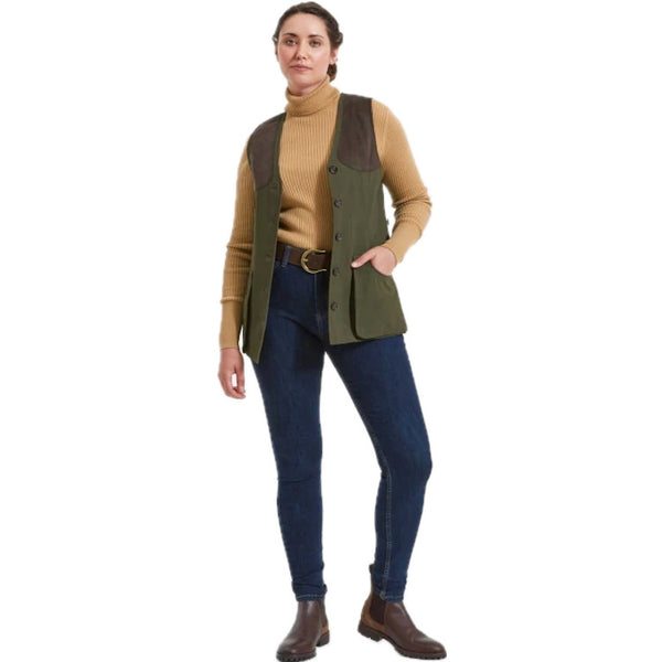 Schoffel Ladies All Season Shooting Vest - Dark Olive