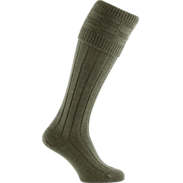 Pennine Portland Shooting Socks - Olive