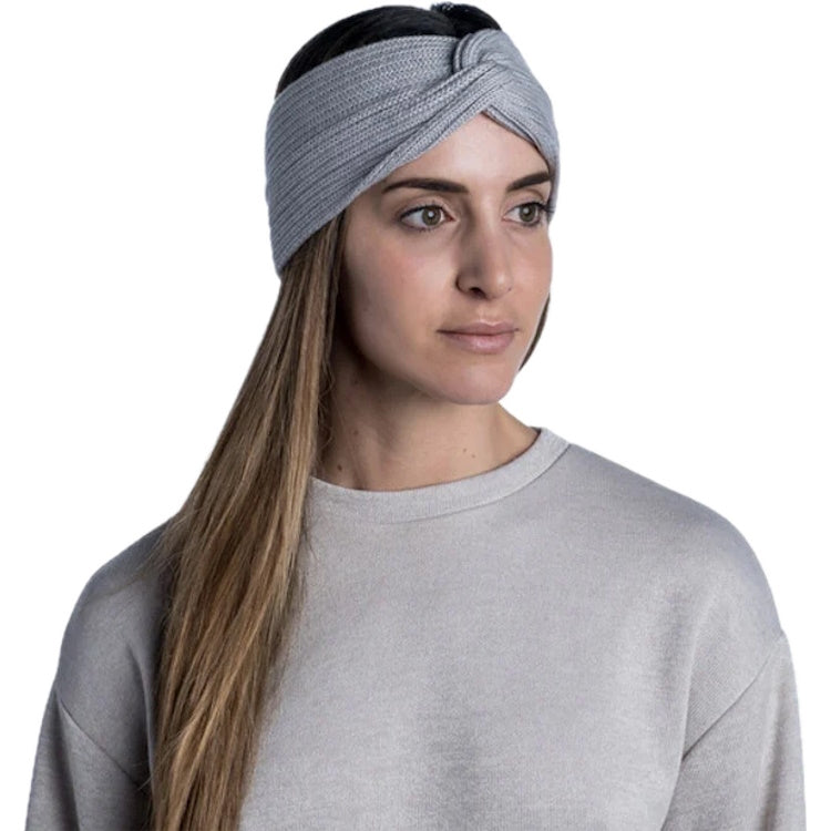 Buff Norval Knitted Headband - Light Grey