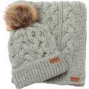 Barbour Ladies Penshaw Beanie and Scarf Set - Grey