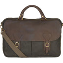 Barbour Wax Leather Briefcase - Olive