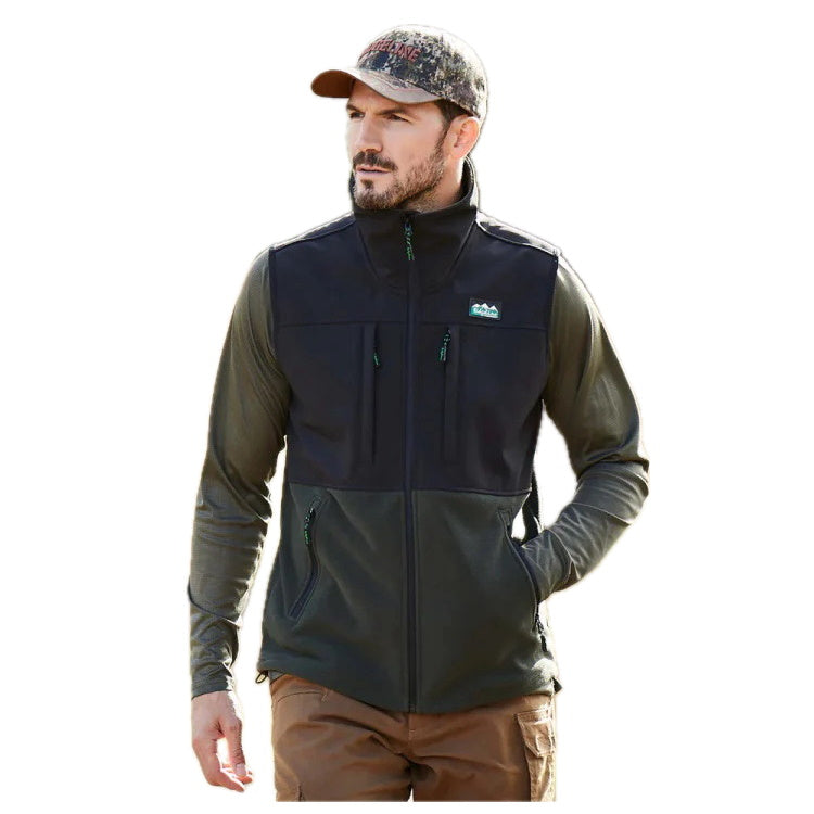 Ridgeline Hybrid Fleece Vest - Black/Olive