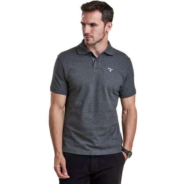 Barbour Tartan Pique Polo Shirt - Slate Marl