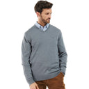 Barbour Loyton Merino V Neck Sweater - Grey Marl Size Medium