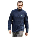 Ridgeline Baseline Pull On Zip Top - Navy Marl