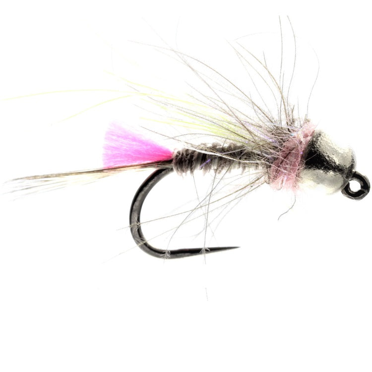 PINK CDC JIG TUNGSTEN BEAD FLIES