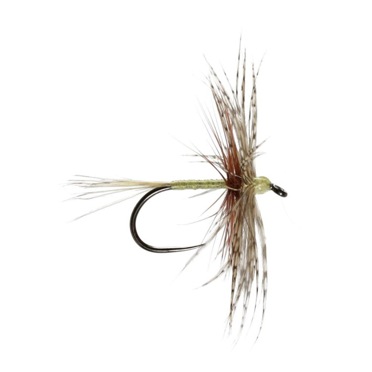 Olive Jingler Hackled Dry Flies