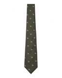 Schoffel Silk Tie - Dark Olive Woodcock