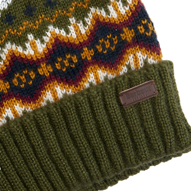 Barbour Case Fair Isle Beanie - Olive