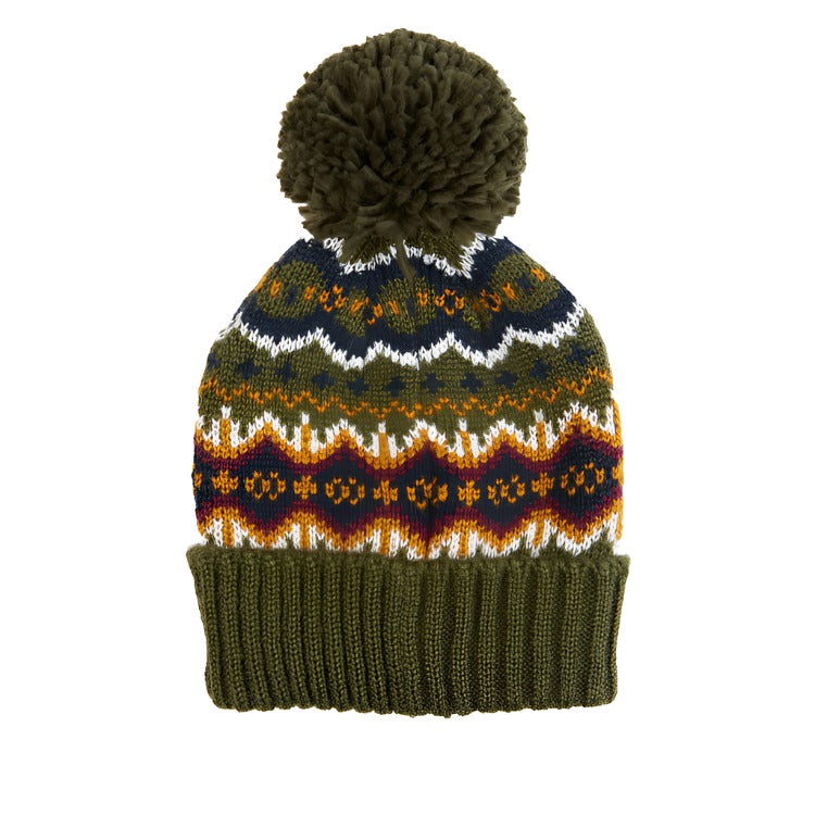 Barbour Case Fair Isle Beanie - Olive