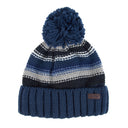 Barbour Harrow Stripe Beanie - Grey/Blue 