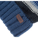 Barbour Harrow Stripe Beanie - Grey/Blue 