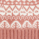 Barbour Ladies Alpine Fair Isle Pom Beanie - Dusty Rose