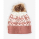 Barbour Ladies Alpine Fair Isle Pom Beanie - Dusty Rose