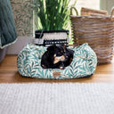 Morris and Co Square Dog Bed - Willow Bough Print