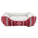 Scruffs Santa Paws Dog Box Bed - Burgundy