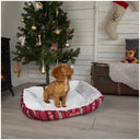 Scruffs Santa Paws Dog Box Bed - Burgundy