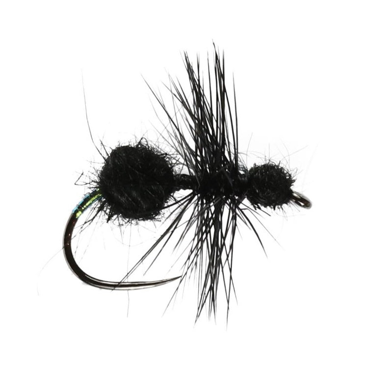 Black Ant Hackled Dry Flies